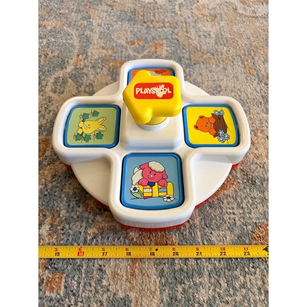 Vintage‎ 1990 Y2K Playskool Peek'n Pop Flip Push Toddler Baby Toy